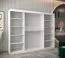 Schiebetürenschrank | dekorative Spiegeltür | Farbe: Schwarz Matt | 2 Kleiderstangen | Kleiderschrank | 10 Fächer | 250 x 62 x 200 cm | Langlebig und Widerstandsfähig