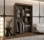 Schiebetürenschrank / Kleiderschrank | Farbe: Walnuss Warmia | 120 x 62 x 200 cm | Moderne Details | 5 Fächer | 2 Kleiderstangen | elegante Ausführung