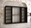 Moderner Kleiderschrank mit genügend Stauraum Liskamm 24, Farbe: Schwarz matt - Abmessungen: 200 x 250 x 62 cm (H x B x T), mit 10 Fächern und zwei Kleiderstangen