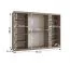Schiebetürenschrank | Kaschmir | 10 Fächer | 2 Kleiderstangen | 250 x 62 x 200 cm | Kleiderschrank | Spiegeltür | hochwertig Verarbeitet | modernes Design