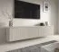 TV-Unterschrank | Kaschmir | 3 Kipptüren | 3 Fächer | Push-to-open Funktion | Maße: 200 x 40 x 54 cm | auf Beinen oder hängend montierbar | Lamellen Design