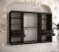Großer Kleiderschrank mit schlichten Design Liskamm 48, Farbe: Schwarz matt - Abmessungen: 200 x 250 x 62 cm (H x B x T), mit 10 Fächern