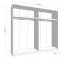 Schiebetürenschrank / Kleiderschrank | 2 Kleiderstangen | Farbe: Kaschmir | ABS-Kanten | Maße: 245 x 61 x 217,5 cm | 2 Fächer | für Schlafzimmer