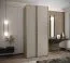 Kleiderschrank / Schiebetürenschrank | 6 Einlegeböden | 245,5 x 120 x 64 | 6 Fächer | 2 Kleiderstangen | Soft-Close | Farbe: Kaschmir | 2 Schiebetüren