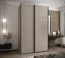 Kleiderschrank / Schiebetürenschrank | 6 Fächer | 245,5 x 150 x 64 cm | 2 Schiebetüren | 2 Kleiderstangen | 6 Einlegeböden | Farbe: Kaschmir | Soft-Close