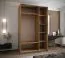 Kleiderschrank / Schiebetürenschrank | 6 Fächer | 245,5 x 150 x 64 cm | 2 Schiebetüren | 2 Kleiderstangen | 6 Einlegeböden | Farbe: Kaschmir | Soft-Close