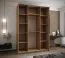 Kleiderschrank / Schiebetürenschrank | 245,5 x 160 x 64 cm | 2 Schiebetüren | 2 Kleiderstangen |Soft-Close | 11 Fächer | Farbe: Weiß | 10 Einlegeböden