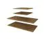 Holzeinlegeboden für Kleiderschrank | 6er Set | Farbe: Eiche Artisan | für Schränke mit der Breite: 250 cm