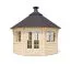 Grillhaus Eisenhut 08 - Abmessungen: 370 x 399 x 340 (B x T x H), Grundfläche: 12 m², Zeltdach
