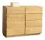 Kommode / Sideboard Fazenda 15, Farbe: Natur, Eiche teilmassiv – 90 x 119 x 41 cm (H x B x T)