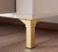Schlafzimmer Komplett - Set D Barbe, 6-teilig, ABS-Kantenschutz, Farbe: Kaschmir, mit modernen Design, mit goldenen Griffen