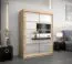 Schiebetürenschrank / Kleiderschrank Aizkorri 03B mit Spiegel, Farbe: Eiche Sonoma - Abmessungen: 200 x 150 x 62 cm (H x B x T)