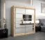 Schiebetürenschrank / Kleiderschrank Aizkorri 04B mit Spiegel, Farbe: Eiche Sonoma - Abmessungen: 200 x 180 x 62 cm (H x B x T)