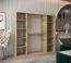 200 cm breiter Kleiderschrank mit 10 Fächern und 2 Türen | Farbe: Sonoma Eiche Abbildung