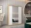 150 cm breiter Kleiderschrank mit 5 Fächern und 2 Türen | Farbe: Sonoma Eiche / Weiß Abbildung