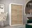 120 cm breiter Kleiderschrank mit 5 Fächern und 2 Türen | Farbe: Sonoma Eiche / Weiß Abbildung