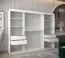 250 cm breiter Kleiderschrank mit 3 Türen | 10 Fächer | Farbe: Sonoma Eiche / Weiß Abbildung