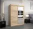 150 cm breiter Kleiderschrank mit 5 Fächern und 2 Türen | Farbe: Sonoma Eiche Abbildung