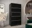 100 cm breiter Kleiderschrank mit 5 Fächern und 2 Türen | Farbe: Schwarz Abbildung