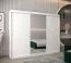 Großer 250 cm breiter Kleiderschrank mit 10 Fächern und 3 Türen | Farbe: Weiß Abbildung