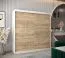 2 Meter breiter Kleiderschrank mit 2 Türen | Farbe: Sonoma Eiche / Weiß Abbildung