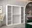 2 Meter breiter Kleiderschrank mit 2 Türen | Farbe: Sonoma Eiche / Weiß Abbildung
