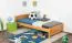 Kinderbett / Jugendbett Kiefer massiv Vollholz Erlefarben 80, inkl. Lattenrost - 100 x 200 cm