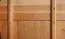 Vitrine Slatina 01, Farbe: Eiche / Schwarz, teilmassiv - Abmessungen: 203 x 91 x 45 cm (H x B x T)
