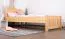 Bettrahmen für Kinder / Kinderbett 90 x 200 cm | Massivholz: Kiefer | Natur Lackiert Abbildung