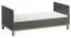 Babybett / Gitterbett Lijan 02, Farbe: Grau / Eiche - Liegefläche: 70 x 140 cm (B x L)