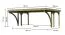 Doppelcarport Classic 1 Variante C SET mit PVC-Dach & zwei Einfahrtsbogen, Grundfläche 13,6 m²