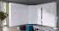 Aufsatz für Drehtürenschrank / Eckkleiderschrank Messini 06, Farbe: Weiß / Weiß Hochglanz - Abmessungen: 40 x 117 x 117 cm (H x B x T)