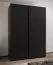 Kleiderschrank / Schiebetürenschrank | ABS-Kanten | 2 Kleiderstangen | 245,5 x 170 x 64 cm | 11 Fächer | 2 Schiebetüren | Soft-Close | Farbe: Schwarz