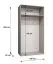Kleiderschrank | 1 Fach | Farbe: Weiß | 1 Kleiderstange | Soft-Close-Funktion | 1 Meter breit | Griffe: Schwarz | ABS-Kanten | Maße: 100 x 52 x 202 cm