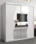 Schiebetürenschrank / Kleiderschrank Robinyera 04 mit Spiegel, Farbe: Weiß matt - Abmessungen: 200 x 180 x 62 cm ( H x B x T)