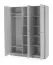 Moderner Kleiderschrank Sampont 01, Beige / Eiche hell, 195 x 145 x 52 cm, mit 12 Fächern und 1 Kleiderstange, ABS-Kanten, robust und langlebig