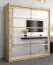 Schiebetürenschrank / Kleiderschrank Aizkorri 04B mit Spiegel, Farbe: Eiche Sonoma - Abmessungen: 200 x 180 x 62 cm (H x B x T)