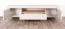 Moderner TV-Schrank / TV-Möbel mit einen offenen Fach Barbe 24, mit zwei Türen, drei Fächer, Farbe: Kaschmir, Maße: 51,5 x 177 x 40 cm, ABS-Kantenschutz, eine Schublade, Griffe: Gold, sehr Langlebig 
