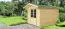 Holz-Gartenhaus 1,98 x 2,48 Meter (inkl. Dach) | Naturbelassen | Satteldach | 34 mm Blockbohlen-Haus Abbildung