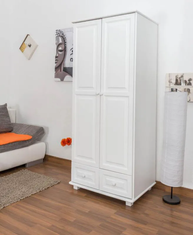 Kiefer-Schrank A-Qualität, Farbe: Weiß 190x90x60 cm Abbildung