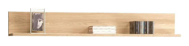 Hängeregal / Wandregal Jussara 08, Farbe: Hellbraun, Eiche teilmassiv – 24 x 163 x 20 cm (H x B x T)