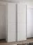 Schiebetürenschrank / Kleiderschrank | 6 Fächer | 245,5 x 140 x 64 cm | 2 Kleiderstangen | 2 Schiebetüren | 6 Einlegeböden | Soft-Close | Farbe: Weiß