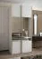 Kleiderschrank / Schiebetürenschrank | 6 Fächer | 245,5 x 130 x 64 cm | 2 Schiebetüren | 2 Kleiderstangen | Spiegel | Soft-Close | Farbe: Weiß