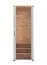 Garderobenschrank mit einer Spiegeltür Banat 18, Farbe: Weiß / Weiß Hochglanz / Eiche Artisan, eine ausziehbare Kleiderstange, Maße: 194,5 x 75 x 41 cm