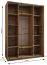 Kleiderschrank / Schiebetürenschrank | 245,5 x 160 x 64 cm | 2 Schiebetüren | 2 Kleiderstangen |Soft-Close | 11 Fächer | Farbe: Weiß | 10 Einlegeböden