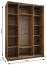 Kleiderschrank / Schiebetürenschrank | ABS-Kantenschutz | 245,5 x 160 x 64 cm | 11 Fächer | 2 Schiebetüren | 2 Kleiderstangen | Farbe: Kaschmir | Soft-Close