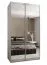 Schiebetürenschrank / Kleiderschrank | 245,5 x 120 x 64 cm| 2 Kleiderstangen | 2 Schiebetüren | ABS Kantenschutz | 6 Fächer | Farbe: Weiß | Soft-Close