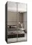 Schiebetürenschrank mit zwei Kleiderstangen | Soft-Close | 2 Schiebetüren | 245,5 x 130 x 64 cm | 6 Fächer | Farbe: Schwarz | ABS Kantenschutz