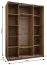 Kleiderschrank / Schiebetürenschrank | 11 Fächer | Soft-Close | 2 Kleiderstangen | Spiegel | 245,5 x 170 x 64 cm | 2 Schiebetüren | Farbe: Schwarz