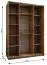 Kleiderschrank / Schiebetürenschrank | 2 Kleiderstangen | 245,5 x 160 x 64 cm | Soft-Close-Funktion | 2 Schiebetüren | Spiegel | 11 Fächer | Farbe: Weiß
